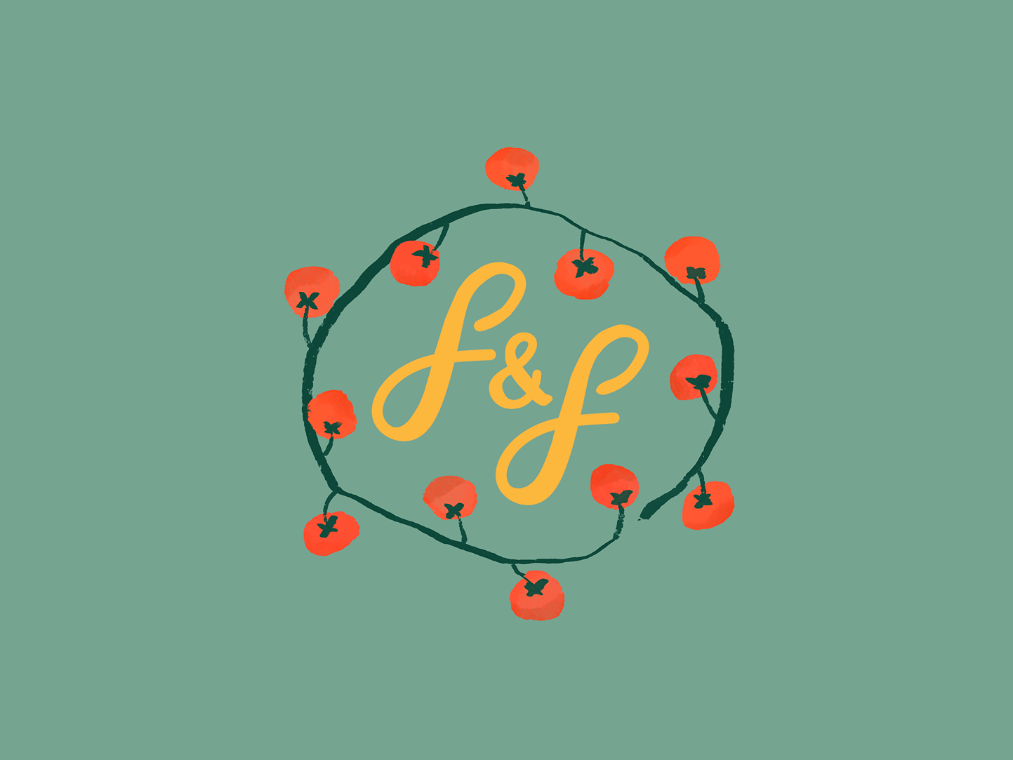 fresh and fruity circular logo variation