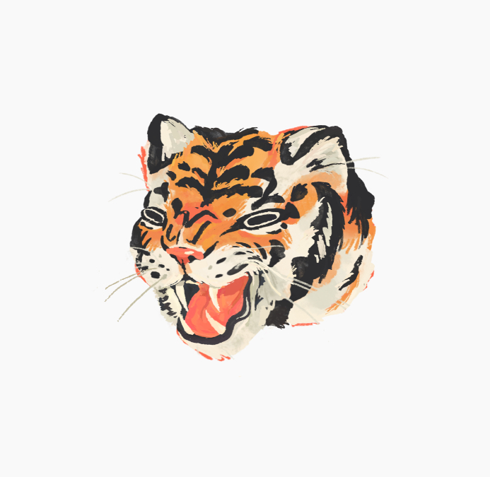 digital tiger illustration